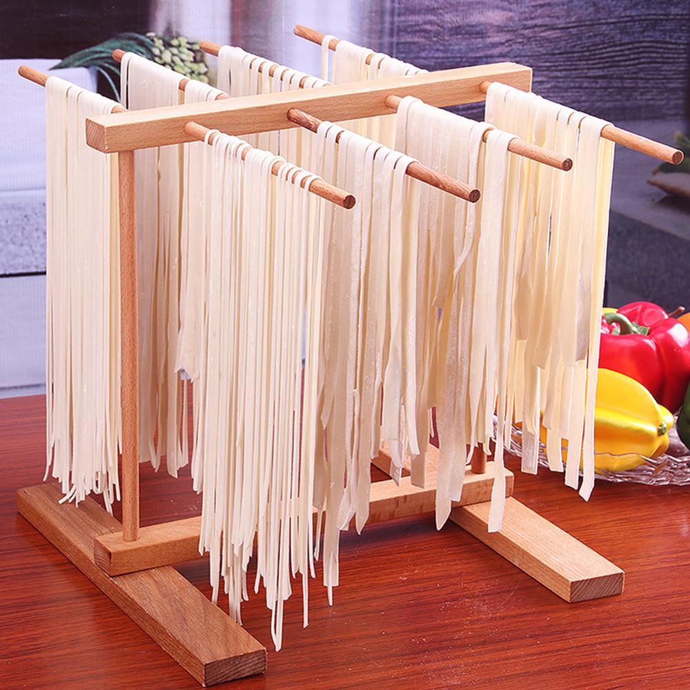 Gpoty Pasta Dryer Wooden Pasta Drying Rack Foldable Spaghetti